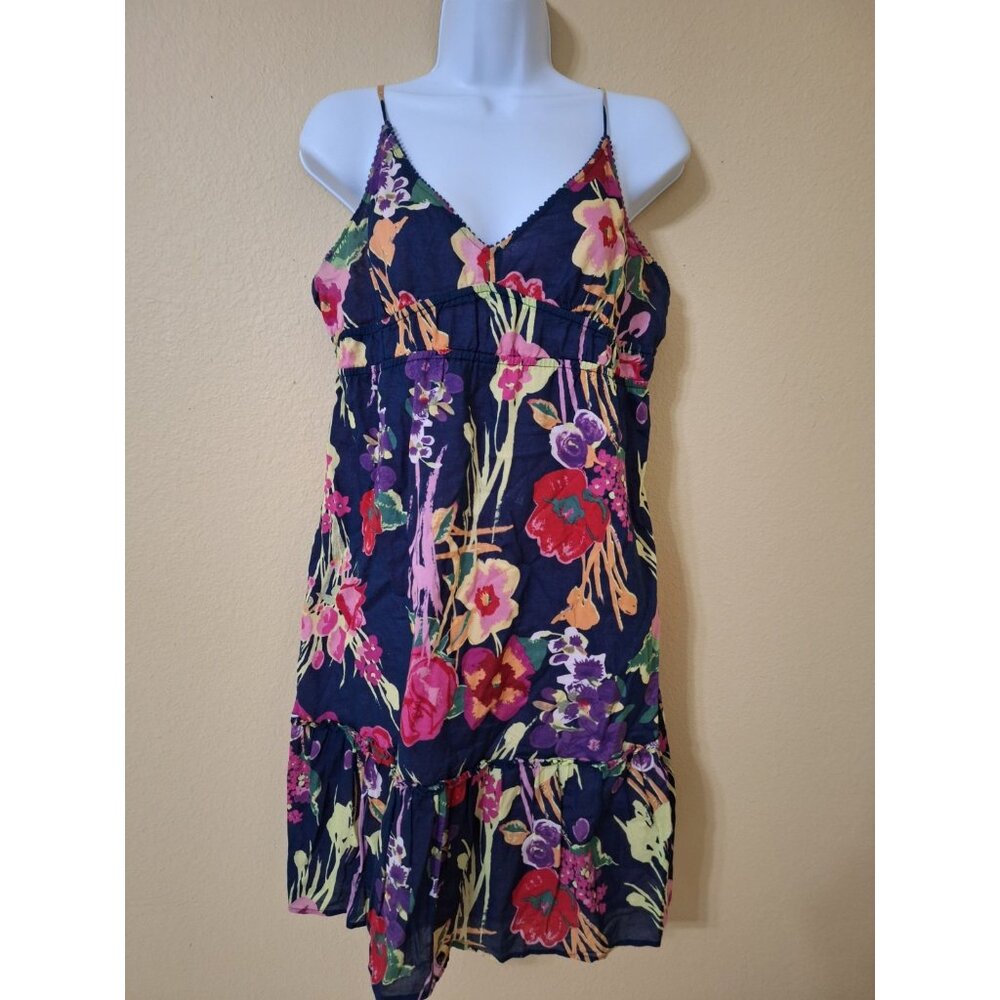 American Eagle Outfitters Dress Y2K Floral Babydoll SZ 16 Girls Spaghetti Strap